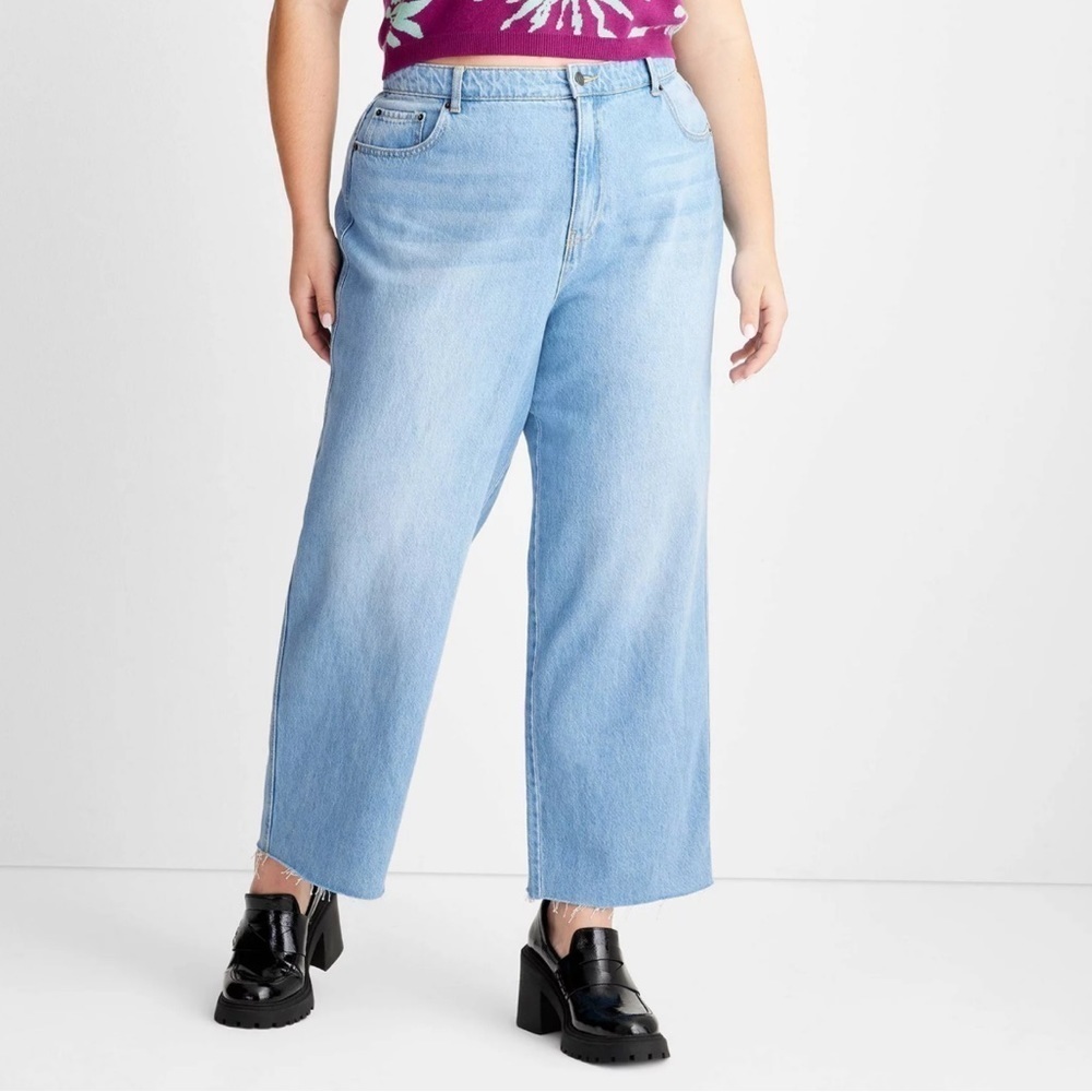 0301 - FUTURE COLLECTIVE Women’s 10 Straight Leg Raw Hem Jeans - Picture 1 of 5